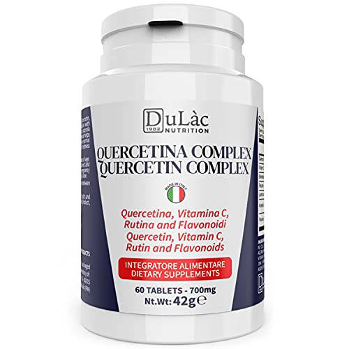 QUERCETIN with Bromelain, Vitamin C + Bioflavonoids - Highly Bioavailable Quercetin Complex for Immune Support - Antioxidant Supplement Dulàc Nutrition - 60 Tablets