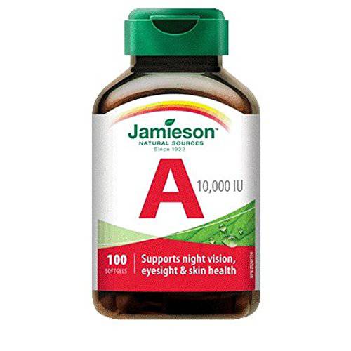 Vitamin A 10,000 IU-100 Soft Gel Brand: Jamieson Laboratories