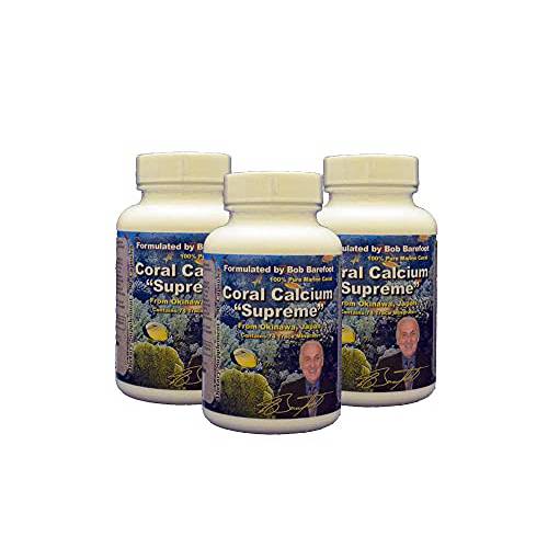 Bob’s Best Coral Calcium Supreme, 1000 mg, 90 Capsules Per Bottle (3 Bottles)