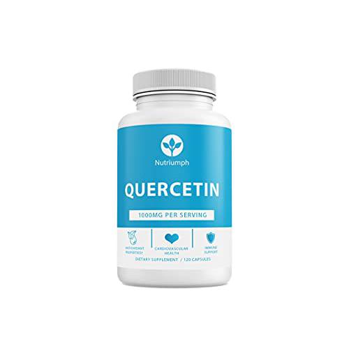 Nutriumph Quercetin 1000mg per Serving | Antioxidant Properties, Cardiovascular Health & Immune Support Supplement | 120 Capsules