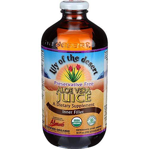 Lily Of The Desert Organic Aloe Vera Juice, 32 Ounce  3 per case.