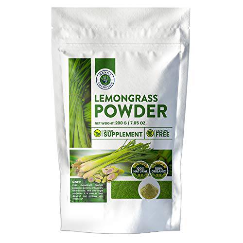 Lemongrass Powder, Raw and Vegan, Herbal Supplement | 100% Pure, Natural | 200 Grams/ (7.05 Ounces)| Henna Cosmetics