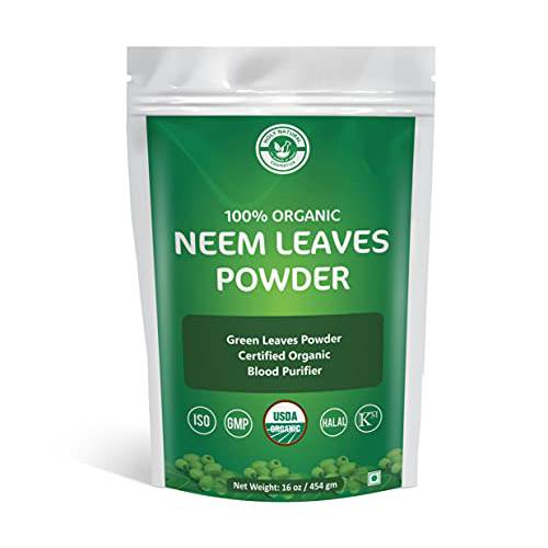 Organic Neem Leaves Powder- 16 Oz I USDA Certified, 100% Pure and Natural