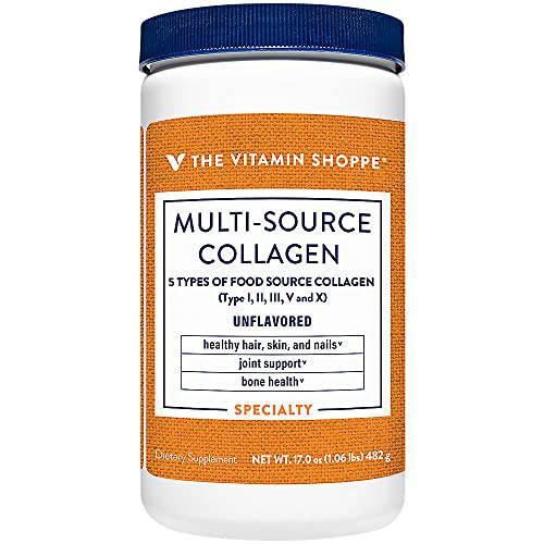 MultiSource Collagen Powder 5 Types of Collagen to Support Hair, Skin Nails Unflavored (45 Servings)