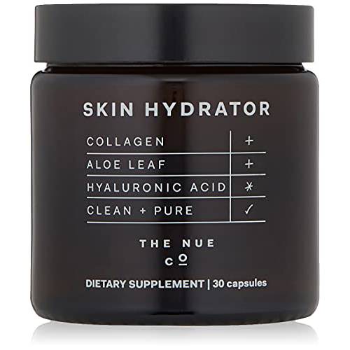 The Nue Co. - SKIN HYDRATOR - Collagen-Boosting Skin Supplement - For Hydration + Brightness - Hydrolyzed Collagen, Aloe Leaf + Hyaluronic Acid - Gluten-Free, Sugar-Free, Non-GMO - 30 Capsules