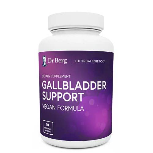 Dr. Berg’s Gallbladder Support Supplements Vegan Formula - Contains Plant-Based Enzymes for Relief of Bloating, Constipation, and Gas - Better Digestion & Normal Bile Levels - 90 Vegetarian Capsules