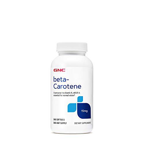 GNC beta-Carotene 15mg | A Precursor to Vitamin A which is Essential for Normal Vision | 360 Softgels