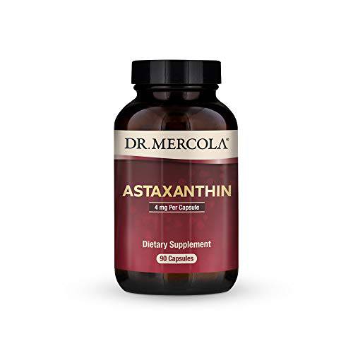 Dr. Mercola Astaxanthin 4mg, 90 Servings (90 Capsules), Non GMO, Soy Free, Gluten Free
