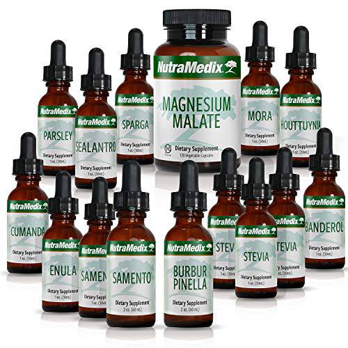 NutraMedix Cowden Support Program Month 6 - Bioavailable Herbal Detox Protocol Including Banderol, Burbur-Pinella, Samento Cat’s Claw, Parsley, Houttuynia Tincture, Magnesium & More (15 Piece Set)