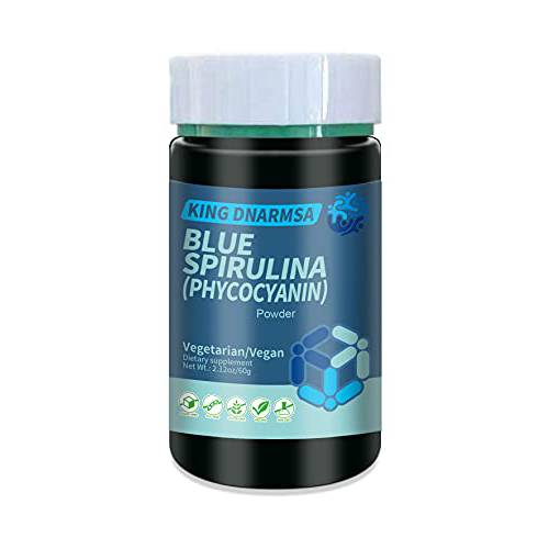 Blue Spirulina (Phycocyanin) 2.11 Oz(60g) ,Superfood from Spirulina,Natural Food Coloring for Smoothies & Protein Drinks-Non GMO,Gluten-Free,Dairy-Free,Vegan,30 Servings