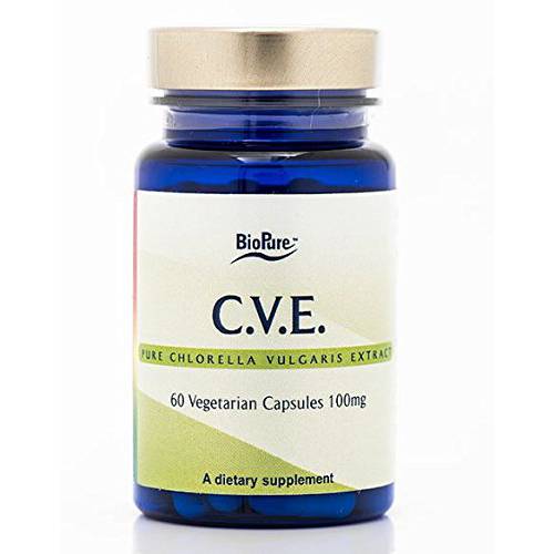 BioPure CVE Chlorella Vulgaris Extract – Nutrient-Dense, Nutraceutical Superfood Packed with Proteins, Vitamins, Minerals & Amino Acids That Supports Metabolism, Detox & Immunity – 60 Capsules