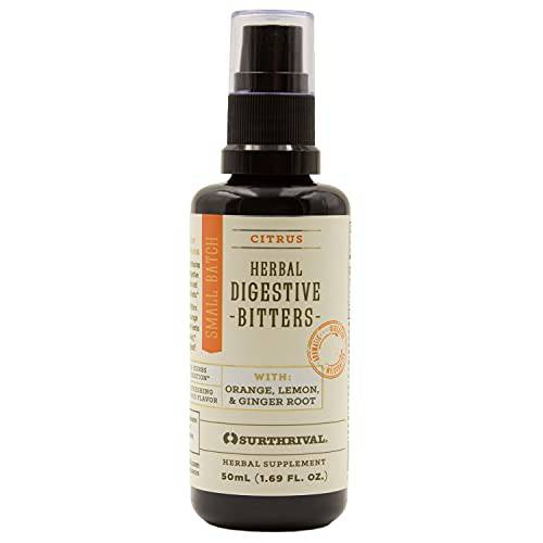 Surthrival: Herbal Digestive Bitters (1.69 fl oz / 50ml), 100% Vegan Blend of Organic & Wildcrafted Herbs & Roots