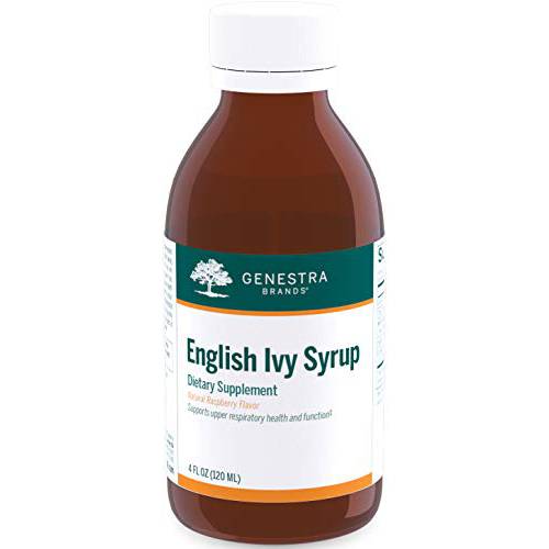 Genestra Brands English Ivy Syrup | Herbal Combination to Support Upper Respiratory Health in Adults | 4 fl. oz. | Natural Raspberry Flavor