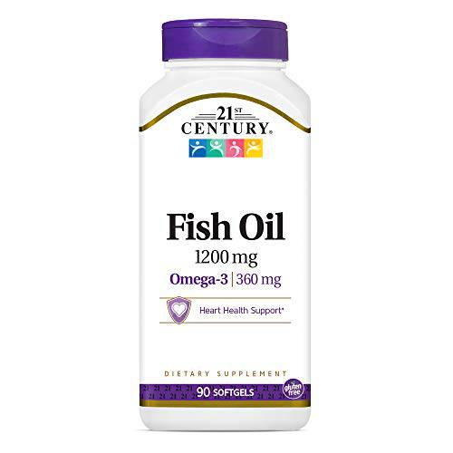 21St Century Fish Oil 1200 Mg Softgels, 90 Count
