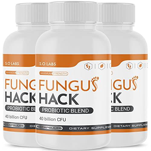 (3 Pack) Fungus Hack Probiotic Internal Fungus Fighter - Antifungal Probiotic - Nail Fungus Treatment - This Toe Fungus Treatment is Designed to Help Fight Off Fungus (180 Capsules)