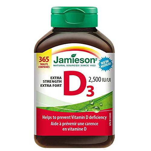 Jamieson Vitamin D3 2500IU, 365 Tablets