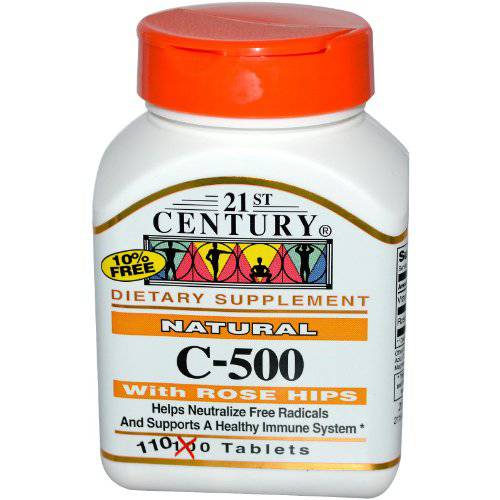 Natural Vitamin C 500 with Rose Hips 110 Tabs