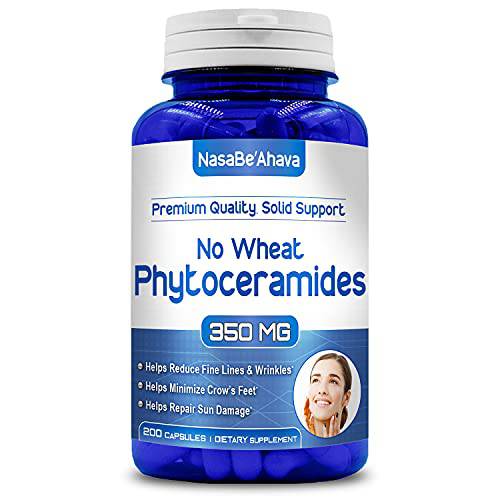 NasaBeahava Phytoceramides 350mg Per Capsule - Made with Vitamin A and C - No Fillers or Synthetic Vitamins - 200 Veggie Capsules