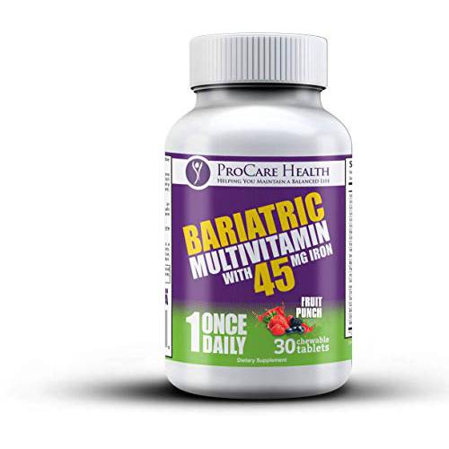 Bariatric Multivitamin | Chewable | 45mg l Fruit Punch | 30 Count