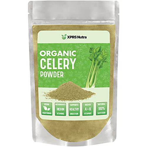 XPRS Nutra Organic Celery Powder - Celery Organic Fresh Powder Antioxidant - Premium Celery Powder Organic - Vegan Friendly Celery Fresh Powder (4 Ounce)