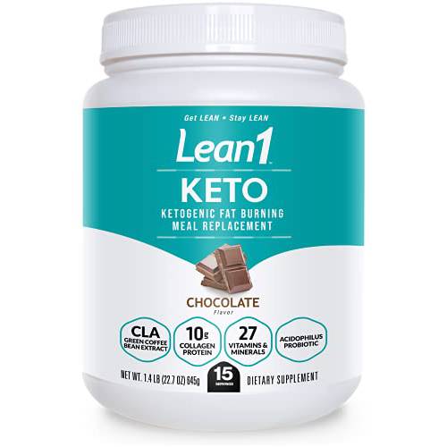 Lean1 KETO Chocolate, 15 Serving tub, Meal Replacement by Nutrition53