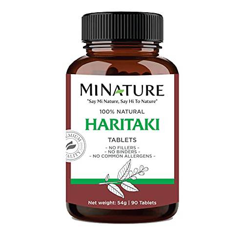 Haritaki Tablets by mi Nature| 90 Tablets, 1000 mg| 45 Days Supply | Terminalia chebula | Vegan| Detoxification & Rejuvenation | from India