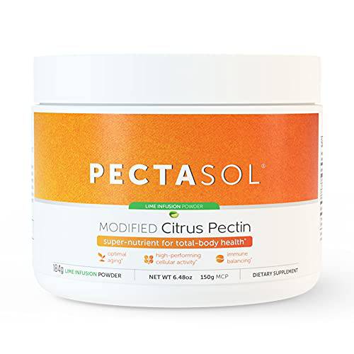 EcoNugenics PectaSol Modified Citrus Pectin Cellular Health and Immune System Supplement - Lime Infusion Powder - Maintain Healthy Galectin-3 Levels - Cardiovascular Support (183.75 Grams)