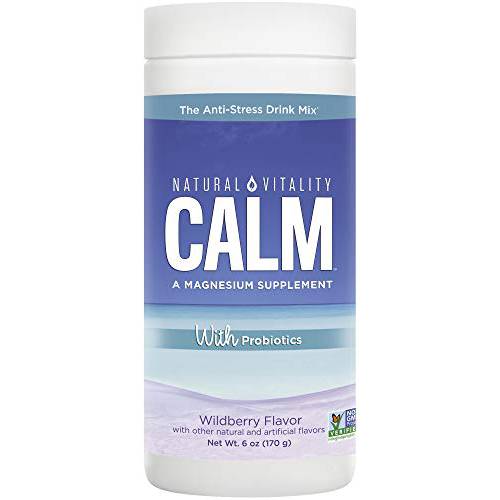 Natural Vitality Calm Specifics Calmful Gut - Probiotics and Enzymes for a Healthy Gut - Wildberry, 6 oz