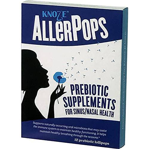 AllerPops Probiotic Lollipops - Long Lasting Allergy, Sinus and Headache Relief, Immune Booster - Eases Respiratory Irritations and Complete Nutrition for Airway Probiotics, 12 Lozenges