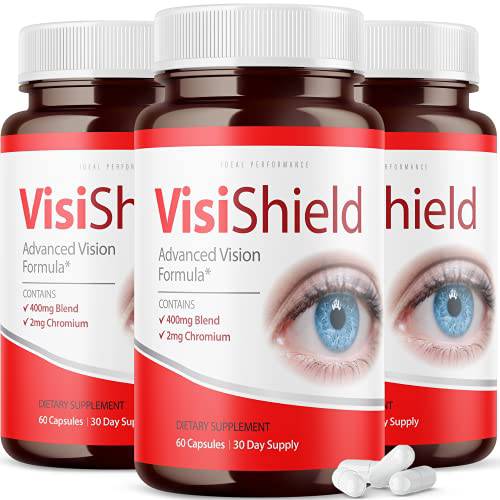 (3 Pack) Visishield Advanced Vision Formula for Eyes Supplement Pills Vitamins (180 Capsules)