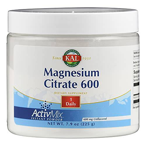 KAL Crystal Magnesium 600 mg Powder, Unflavored, 8 Ounce