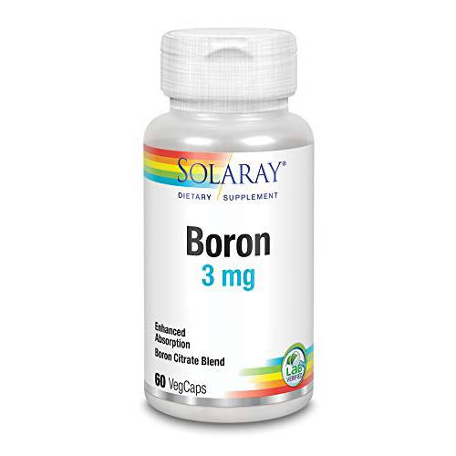 Solaray Biocitrate Boron Supplement, 3mg, 60 Count