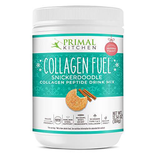 Primal Kitchen Collagen Fuel Collagen Peptide Drink Mix, Snickerdoodle, No Dairy Coffee Creamer and Smoothie Booster, 13.54 Ounces