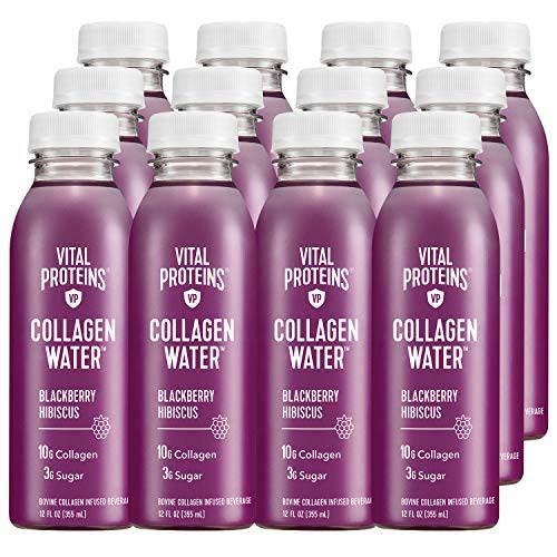Vital Proteins Collagen Water™, 10g of Collagen per Bottle & Made with Real Fruit Juice - BlackBerry, 12 Pack