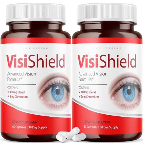(2 Pack) Visishield Advanced Vision Formula for Eyes Supplement Pills Vitamins (120 Capsules)