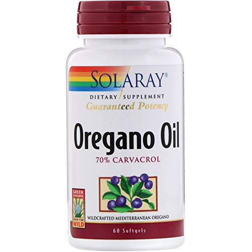 Solaray Oregano Oil 70% Carvacrol Supplement | 60 Count