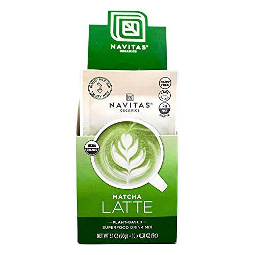 Navitas Organics Organic Latte Superfood Drink Mix Matcha 10 Pack