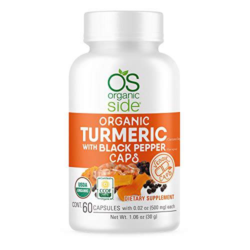 Organic Turmeric with Black Pepper 60 Capsules - Antioxidants - Certified USDA - Non GMO - Vegan