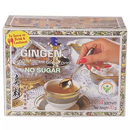 Sense Aroma Gingen Instant Ginger Powder Made from 100% Real Ginger, Sugar Free, Fragrant, Delicious, drinkable for Every Occasion Healthy It’s Delicious to Cook. (14 sachets/Box)