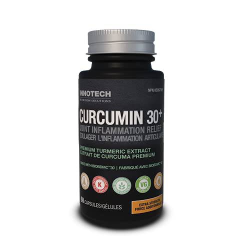 INNOTECH Nutrition Curcumin 30+ Premium Extra Strength Turmeric Extract for Joint Inflammation Relief & Antioxidant Protection