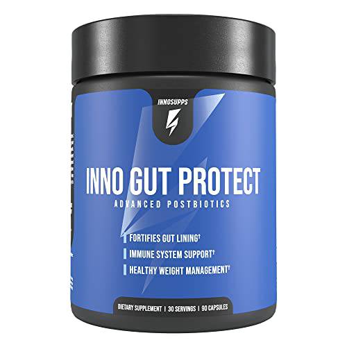 Inno Gut Protect | Complete Probiotic & Postbiotic Formula, Vegan-Friendly, CoreBiome, Grape Seed Skin Extract, Super Probiotic Blend, 30 Servings