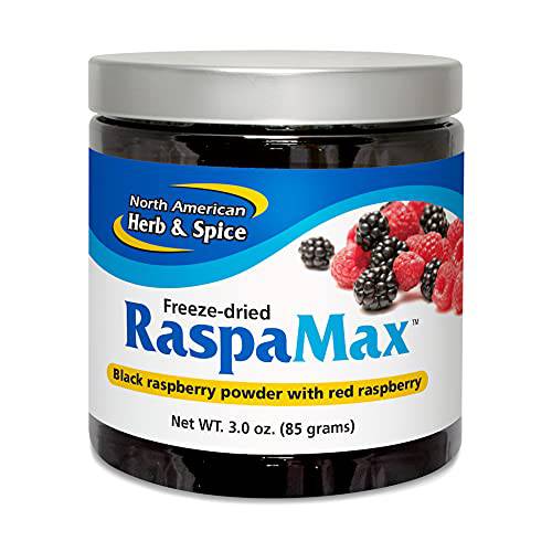 North American Herb & Spice RaspaMax - 3.0 oz - Black & Red Raspberry Powder - High ORAC Value, Instant Energy - Freeze Dried - Non-GMO - 42 Servings