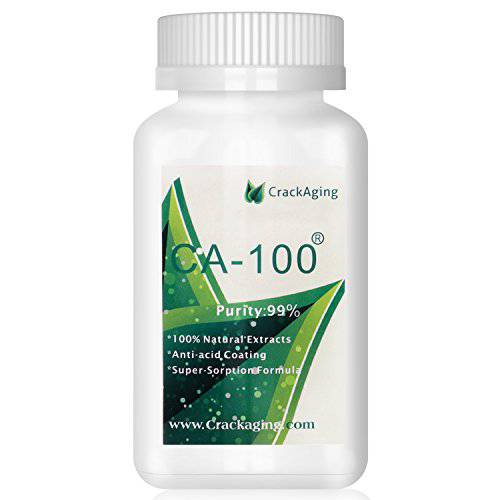 CrackAging CA-100® - 100% Natural Super-Absorption Cycloastragenol 25mg/Cap (CA-100® 25mg 90caps- Telomere Supplement)
