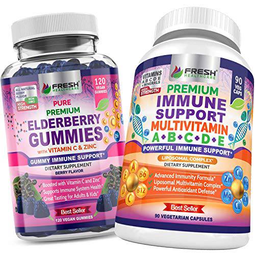 Elderberry Gummies and Immune Multivitamin - Bundle
