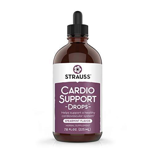 Strauss Naturals Cardio Support Drops, Natural Herbal Supplement to Support The Cardiovascular System, Non-GMO, Gluten-Free, Soy Free, 7.6 fl oz.