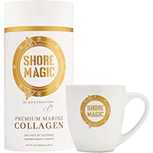 Marine Collagen Approx. 30 Day Supply Powder and Premium Coffee Mug Bundle