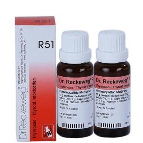 Dr.Reckeweg Germany R51 Thyroid Hyper Drops Pack of 2 by Dr. Reckeweg