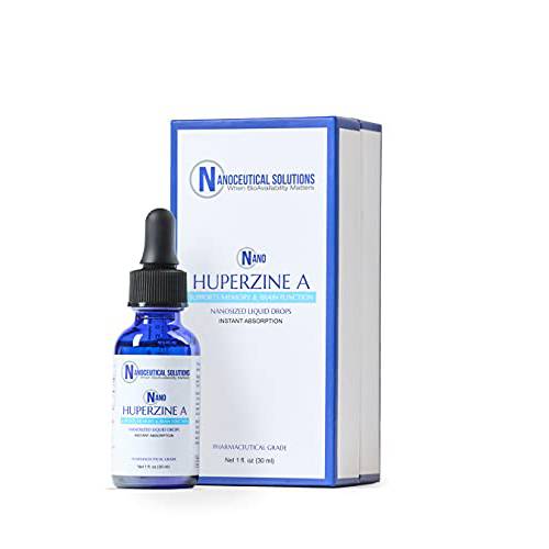 Nano HUPERZINE A, 200mcg Nanosized Particles for Instant Absorption, aids Brain Function, cognition & Memory. Great Taste, Easy to Use, 30 ml - 1 Month Supply..