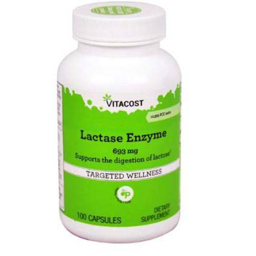 Vitacost Lactase Enzyme 10,350 FCC Units - 693 mg - 100 Capsules