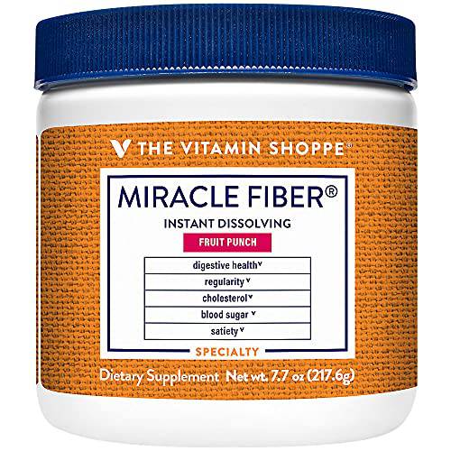 Miracle Fiber Powder Digestive Health Glucose Support Fruit Punch (7.7 oz. / 34 Servings)